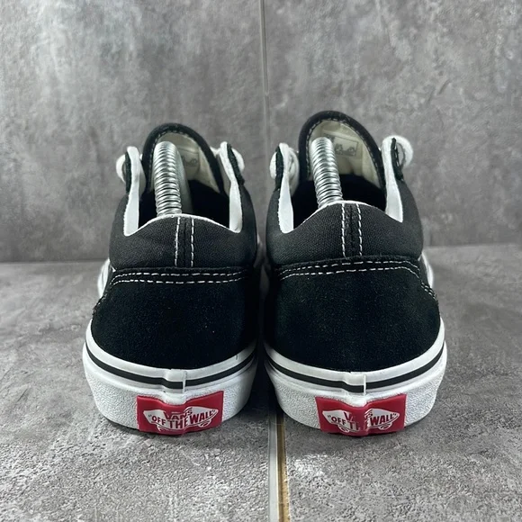 Vans Old Skool Black White Youth Size 3 Unisex - Picture 4 of 8
